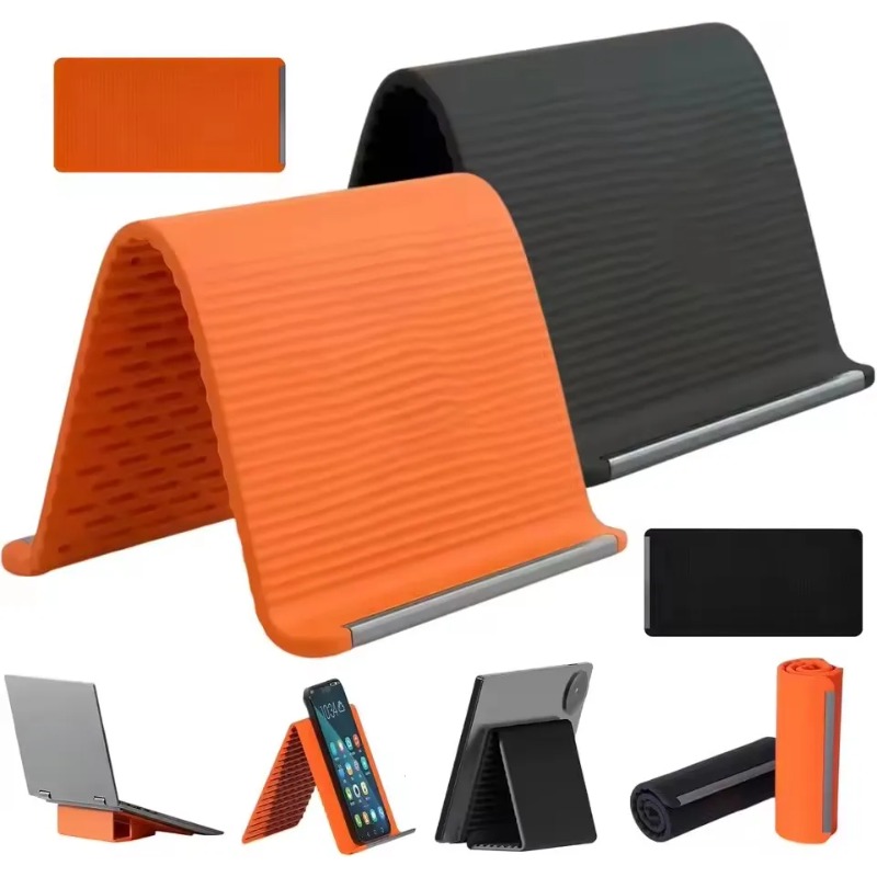 Laptop Extra Accessories - Flexible Foldable Silicone Phone Holder Portable