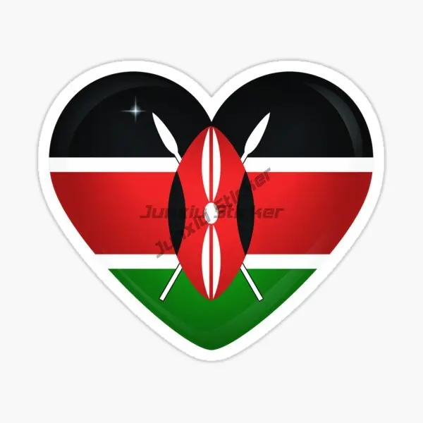 Laptop Accessories Kenya - Kenya Flag Map Sticker Bumper Vinyl