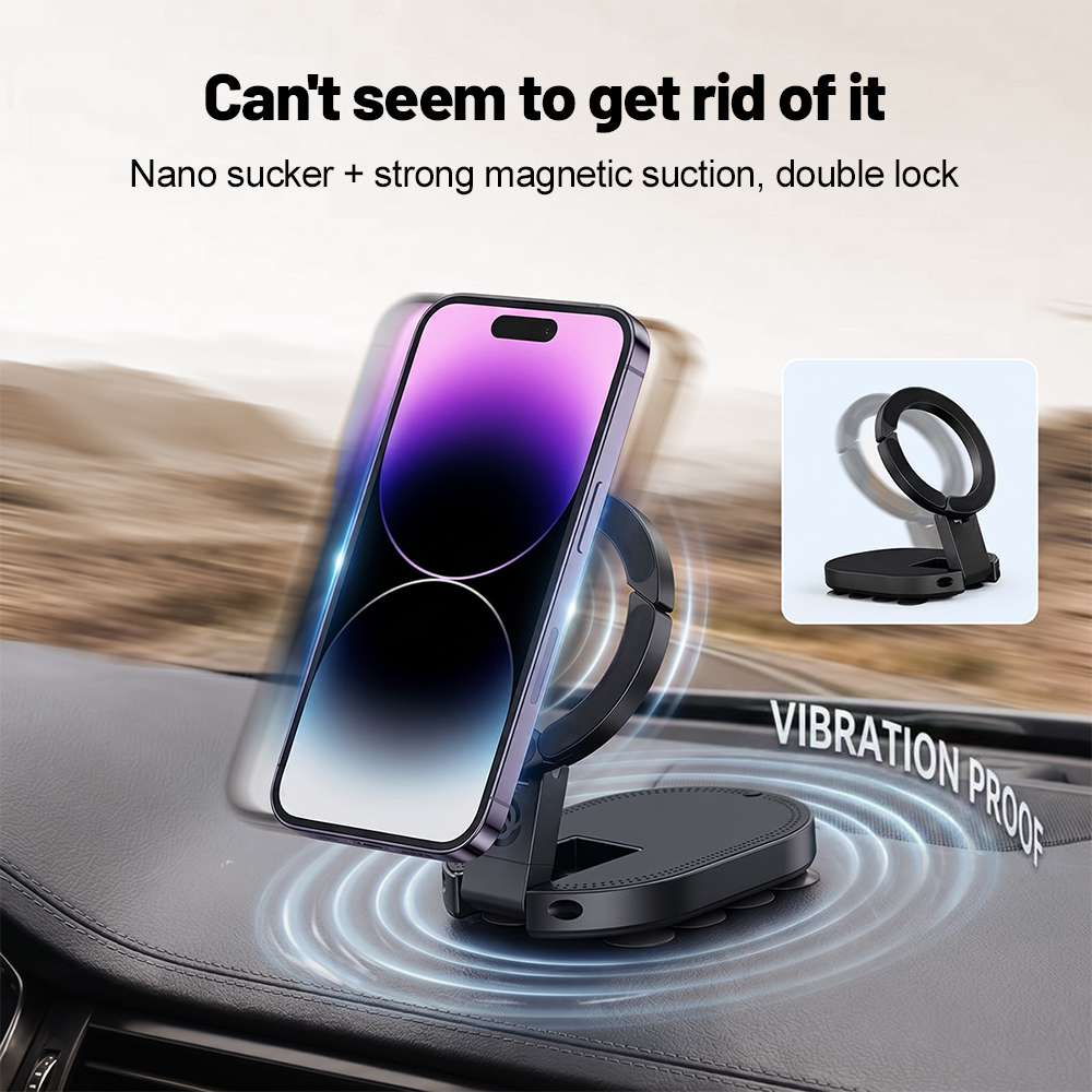 Laptop Extra Accessories - 360° Rotation 3‑In‑1 Suction Cup Magnetic
