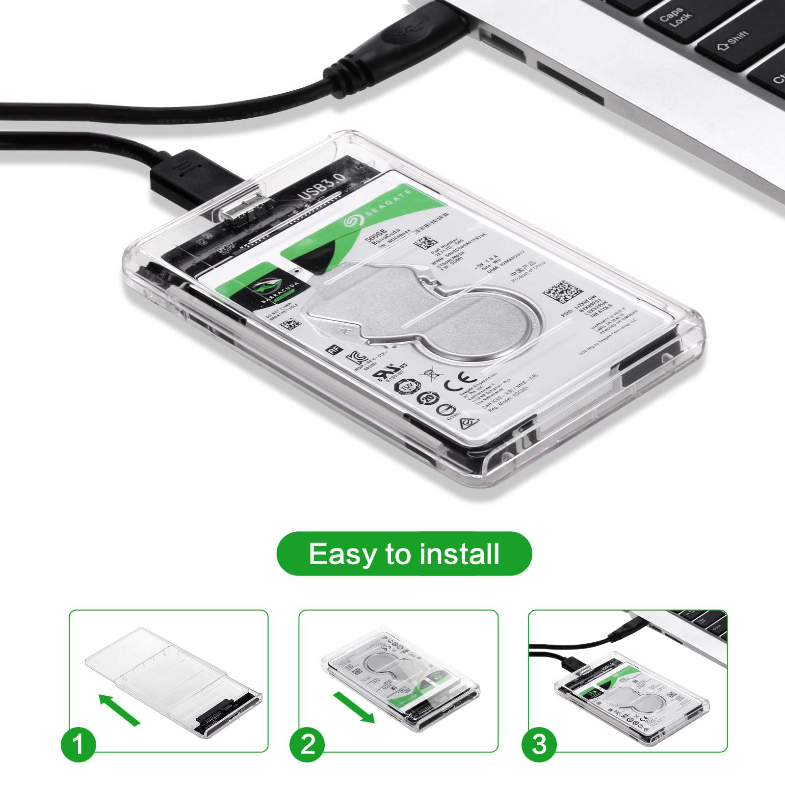 SATA to Type C Transparent 2.5 - Laptop External Accessories review and price