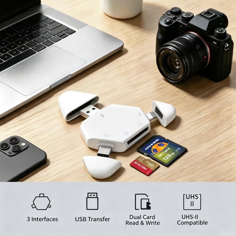 3 In 1 Memory Card Reader With - Laptop Ergonomic Accessories review and price