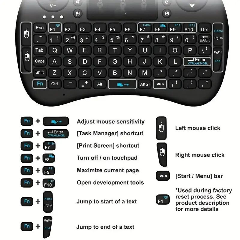 Mini Wireless Keyboard 2.4GHz  - Laptop External Accessories review and price